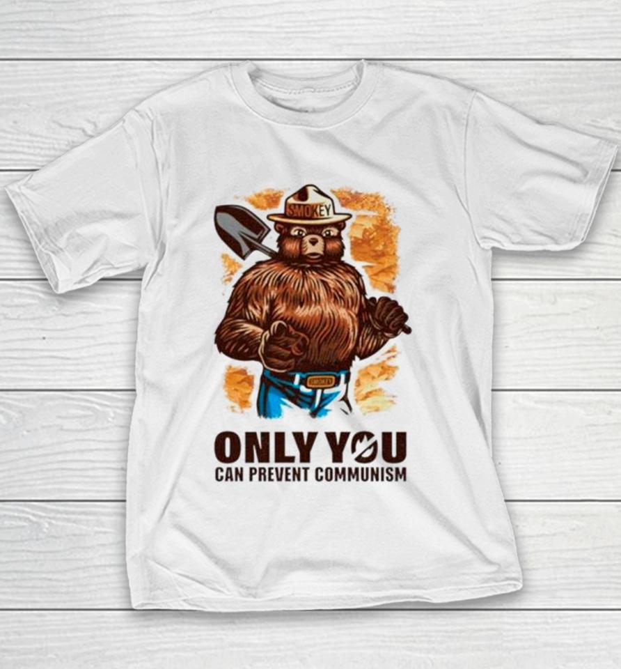 Smokey Bear Only You Can Prevent Communism Youth T-Shirt