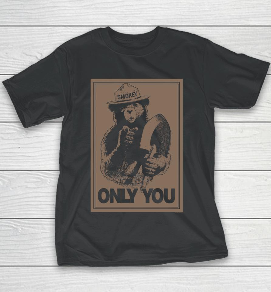 Smokey Bear Only You Poster Youth T-Shirt