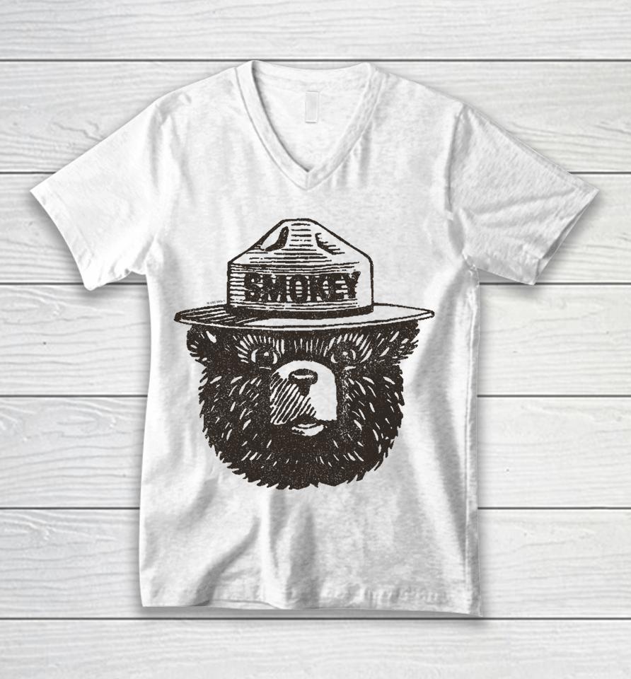 Smokey Bear Portrait Unisex V-Neck T-Shirt