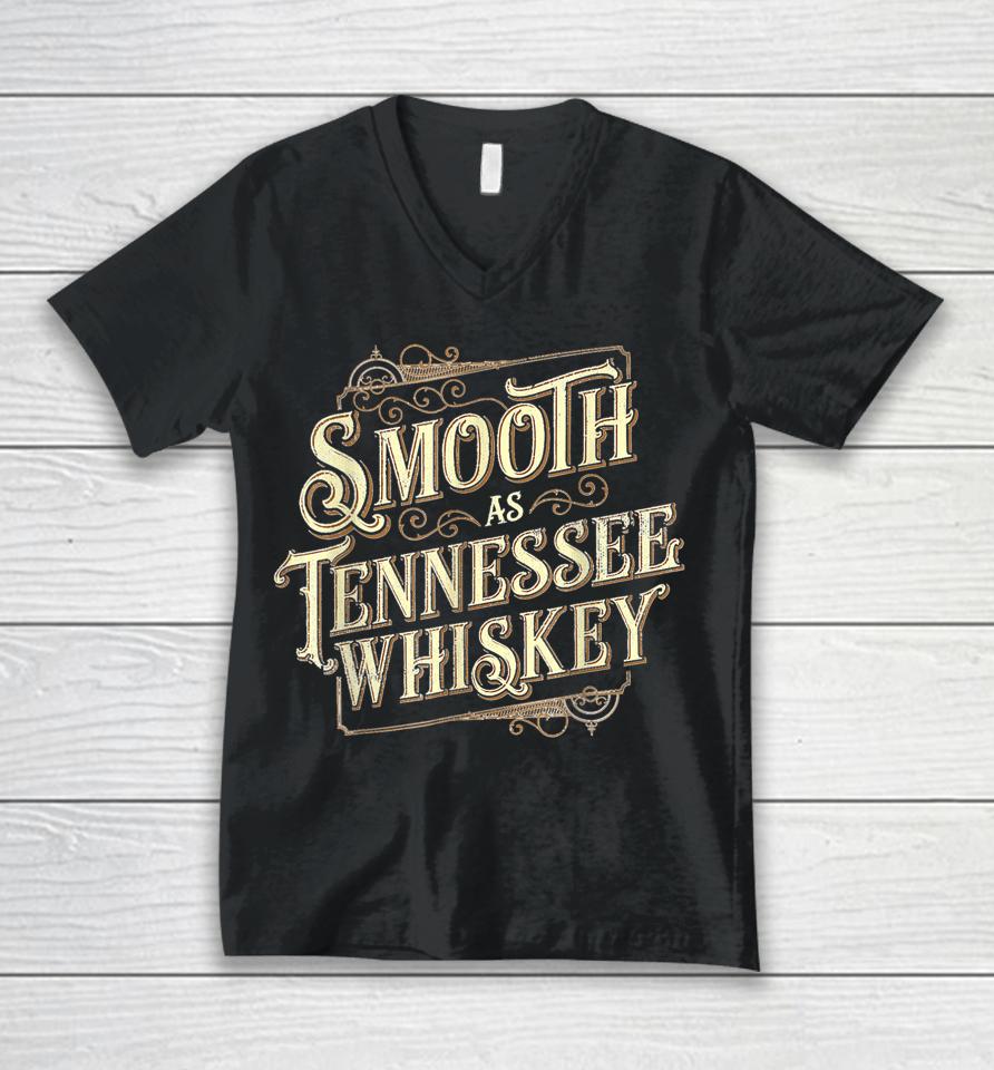 Smooth As Tennessee Whiskey Country Unisex V-Neck T-Shirt