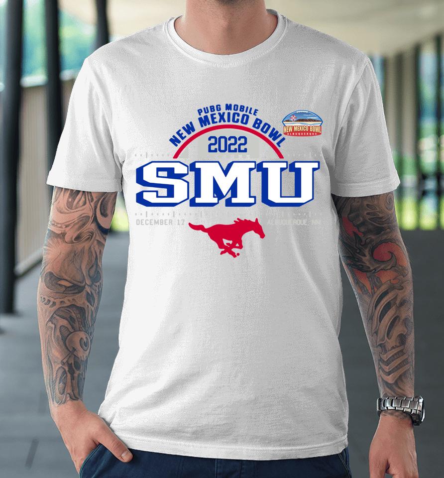 Smu Mustangs White New Mexico Bowl Premium T-Shirt