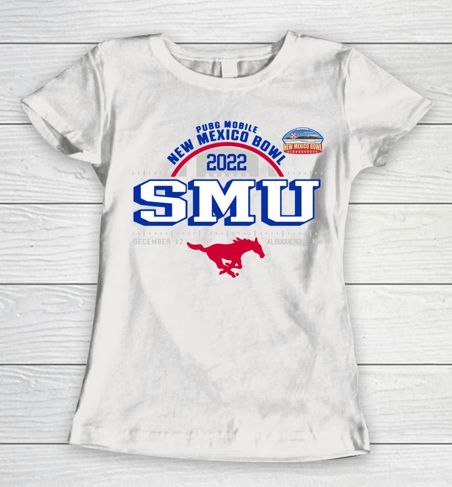 Smu Mustangs White New Mexico Bowl Women T-Shirt
