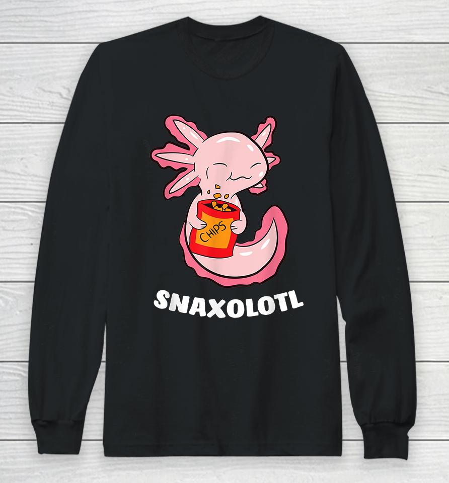 Snacks Axolotl Snaxolotl Long Sleeve T-Shirt