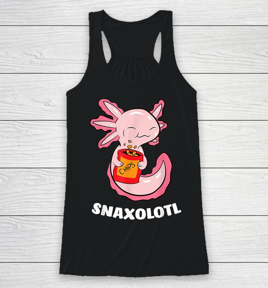 Snacks Axolotl Snaxolotl Racerback Tank