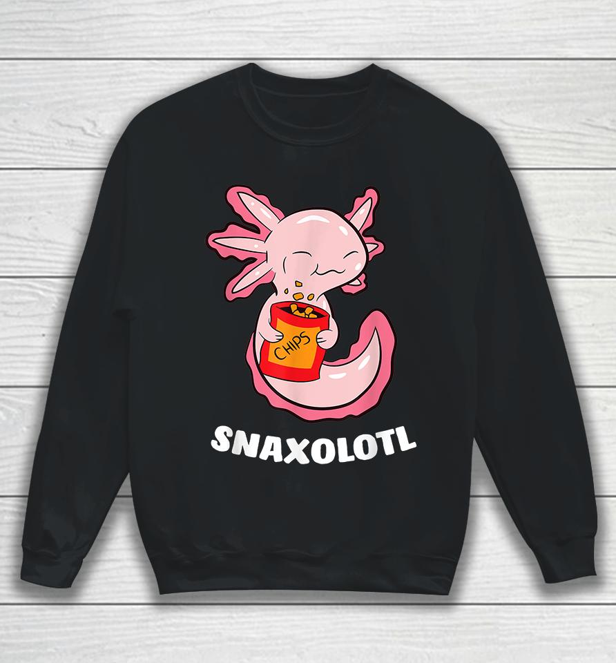 Snacks Axolotl Snaxolotl Sweatshirt