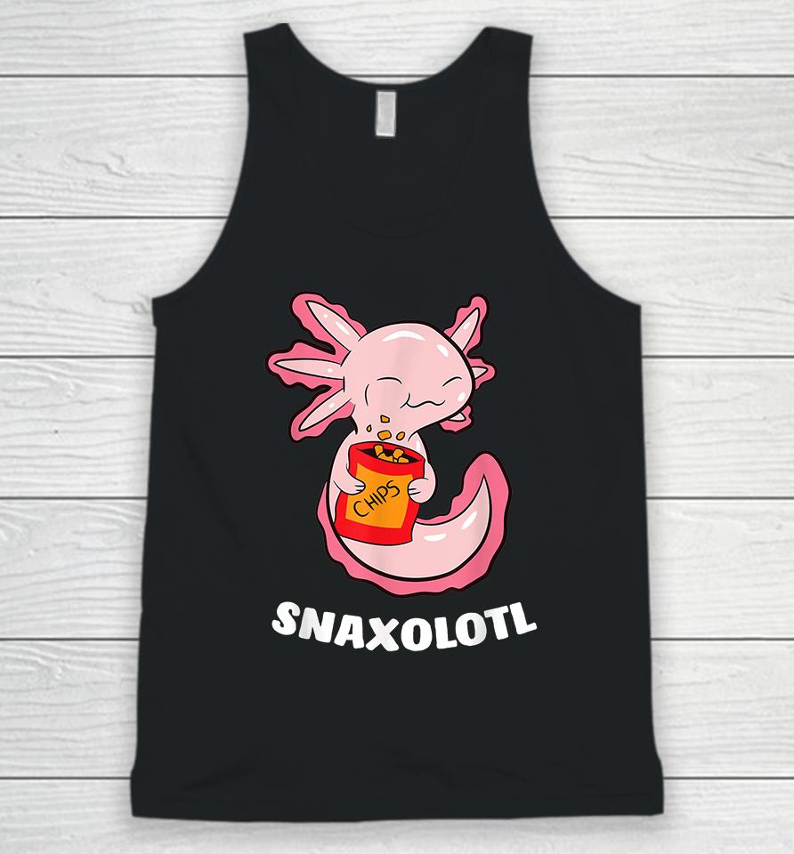 Snacks Axolotl Snaxolotl Unisex Tank Top