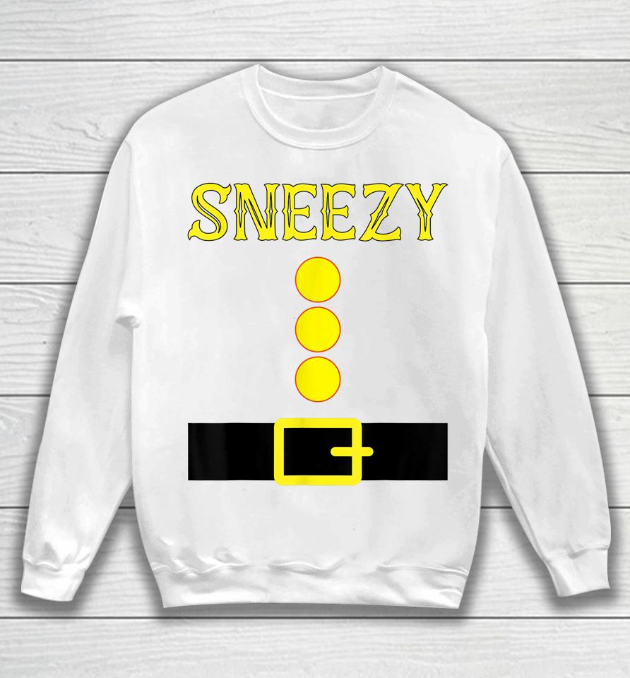 Sneezy Dwarf Group Color Family Matching Costume Halloween Sweatshirt