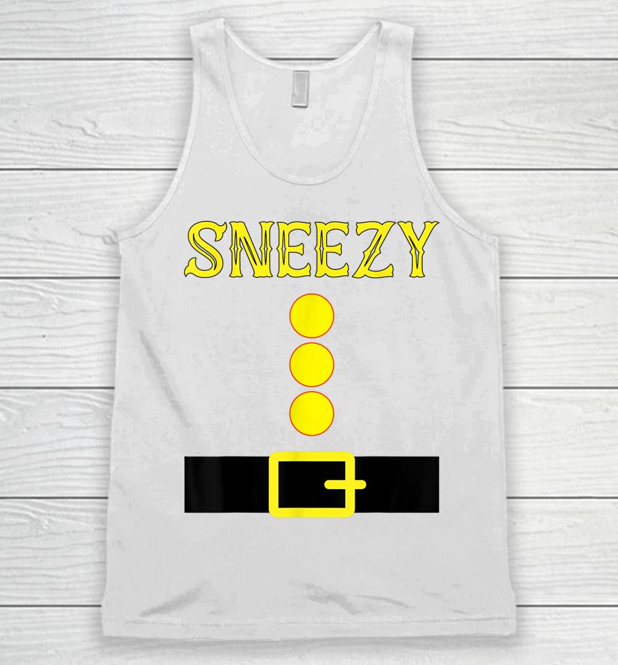 Sneezy Dwarf Group Color Family Matching Costume Halloween Unisex Tank Top