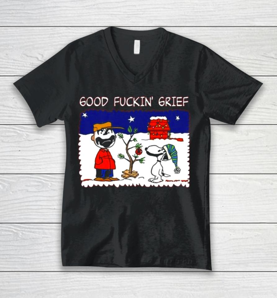 Snoopy And Charlie Brown Insane Clown Posse Good Fuckin’ Grief Unisex V-Neck T-Shirt