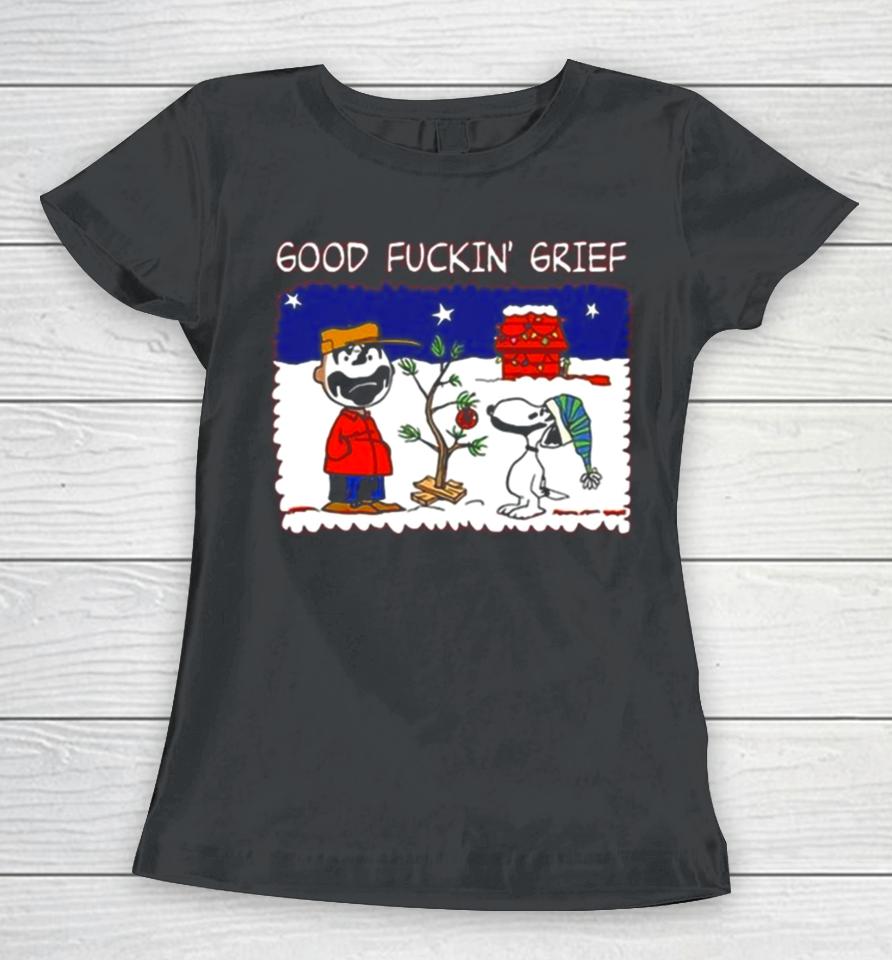 Snoopy And Charlie Brown Insane Clown Posse Good Fuckin’ Grief Women T-Shirt