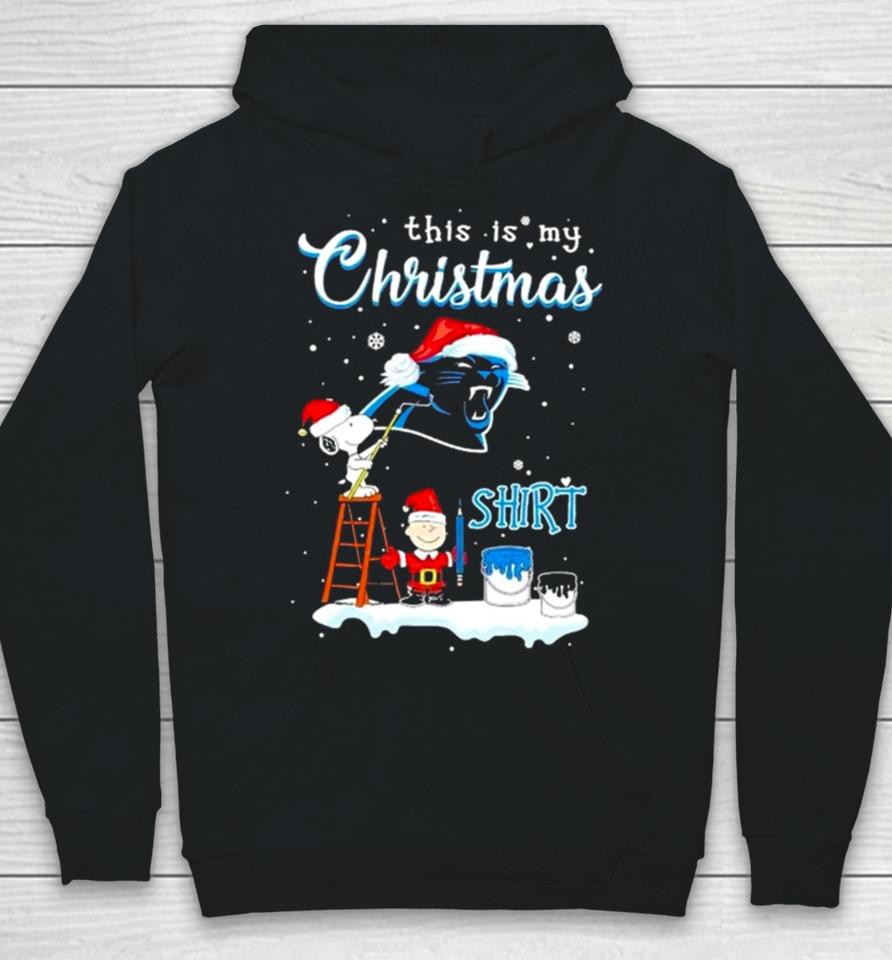 Snoopy And Charlie Brown Nfl Carolina Panthers This Is My Christmas Hoodie