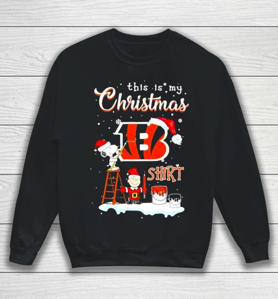 Snoopy And Charlie Brown Nfl Cincinnati Bengals This Is My Christmas Sweatshirt