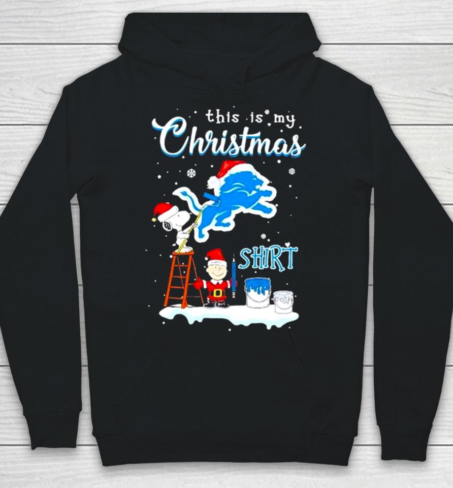 Snoopy And Charlie Brown Nfl Detroit Lions This Is My Christmas Hoodie