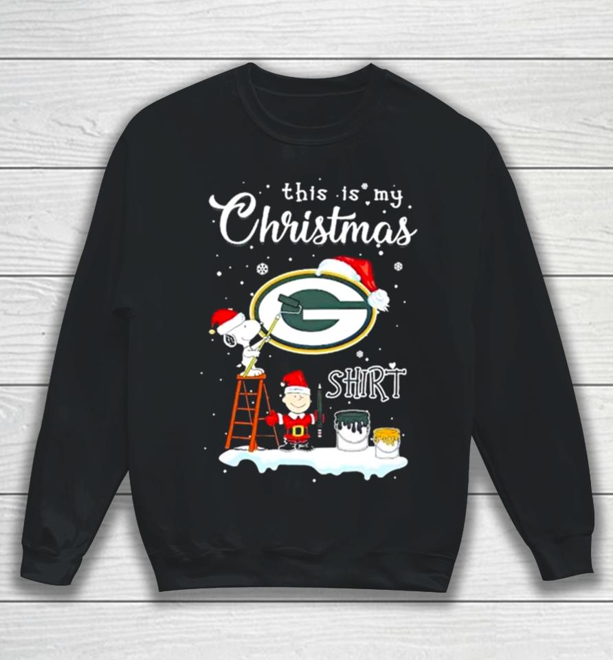 Snoopy And Charlie Brown Nfl Green Bay Packers This Is My Christmas Sweatshirt