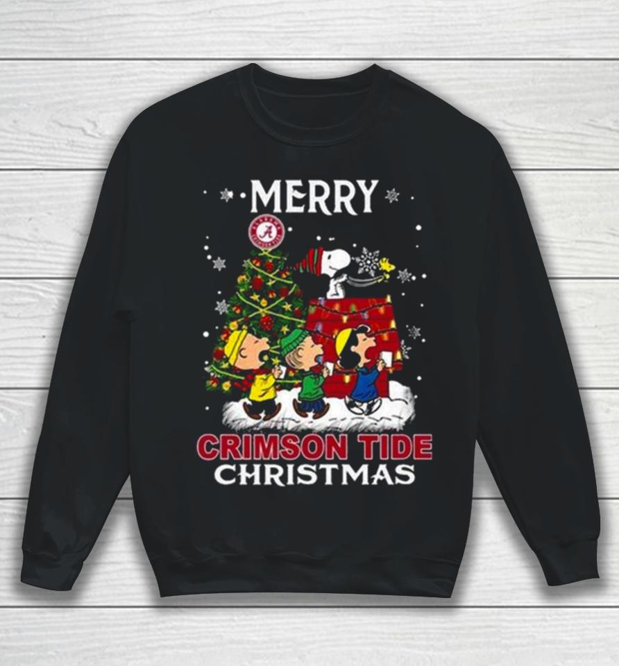 Snoopy And Friends Merry Christmas Alabama Crimson Tide 2023 Sweatshirt