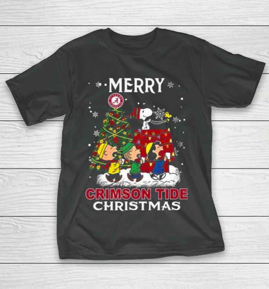 Snoopy And Friends Merry Christmas Alabama Crimson Tide 2023 T-Shirt