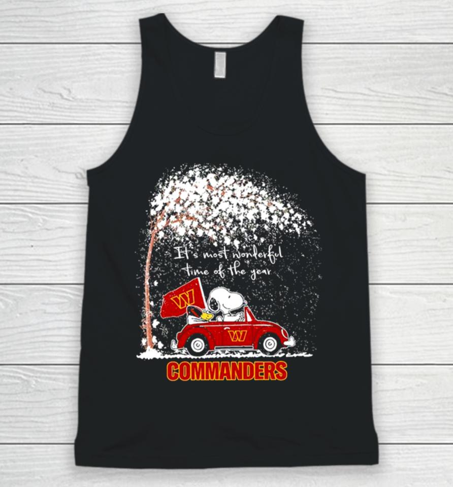 Snoopy And Woodstock Commanders Winter It’s Most Wonderful Time Of The Year Unisex Tank Top