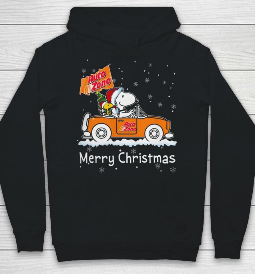 Snoopy And Woodstock Driving Car Auto Zone Christmas 2023 Hoodie