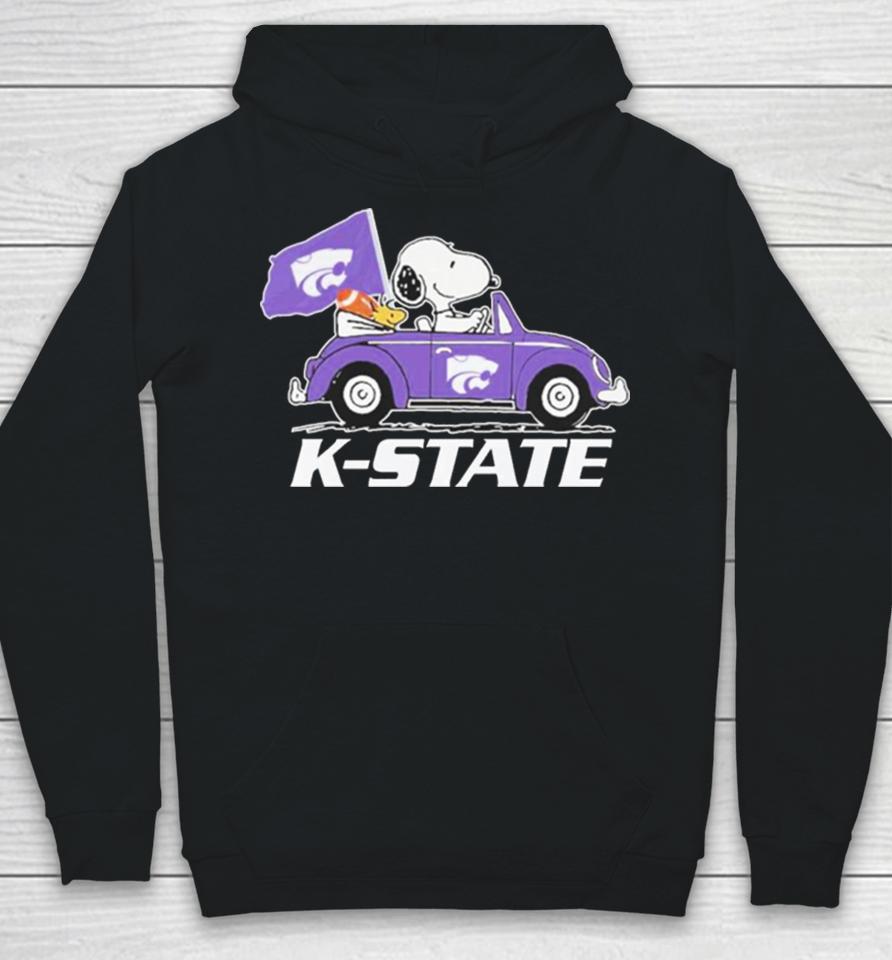 Snoopy And Woodstock Driving Car Kansas State Wildcats Bowl Champions Hoodie