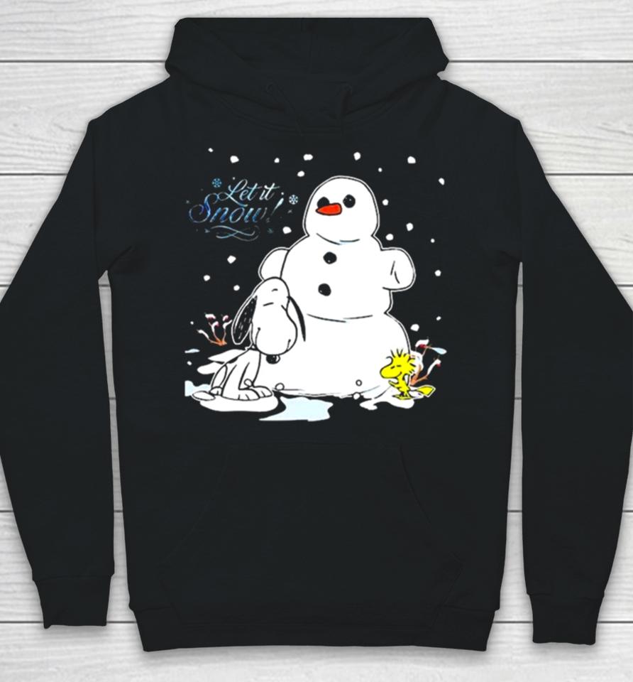 Snoopy And Woodstock Let It Snow Christmas 2023 Illustration Hoodie