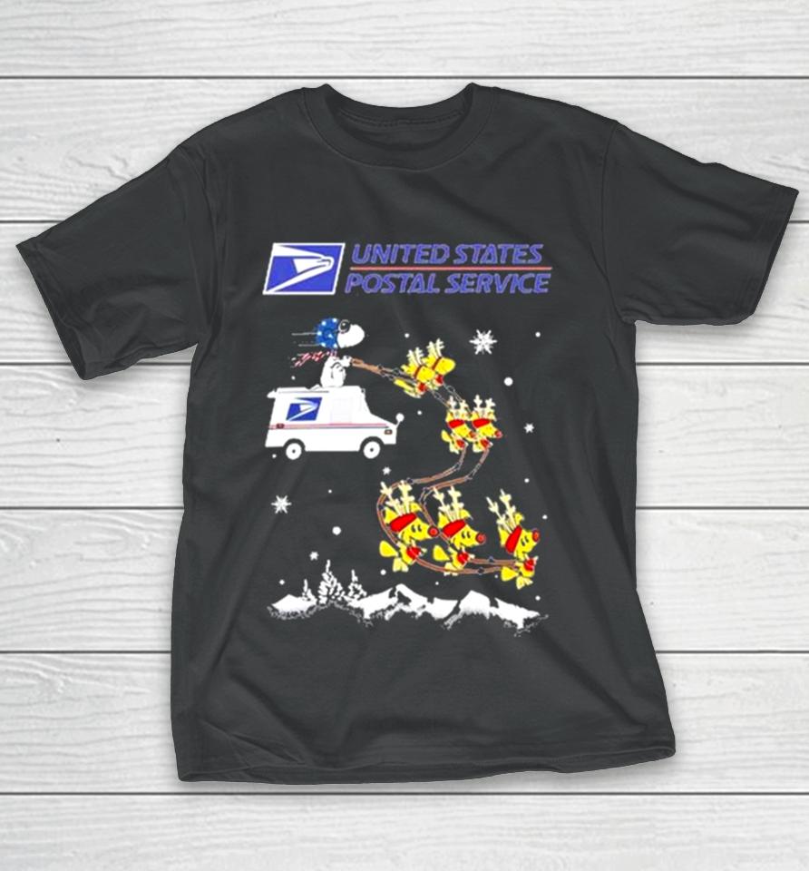 Snoopy And Woodstock Reindeers United States Postal Service Christmas 2023 Sweatshirts T-Shirt