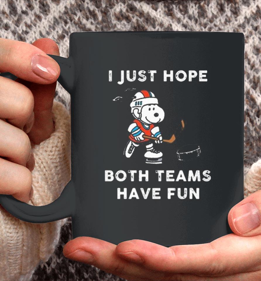 Snoopy Boston Bruins I Just Hope Both Teams Have Fun Coffee Mug