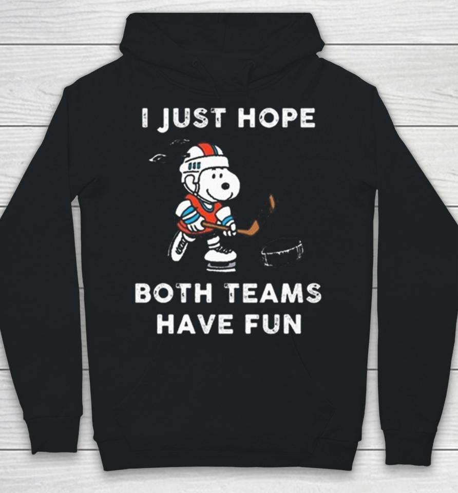 Snoopy Boston Bruins I Just Hope Both Teams Have Fun Hoodie
