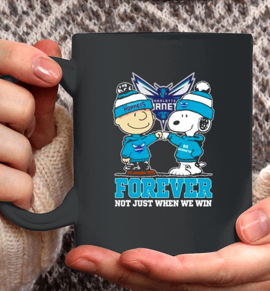 Snoopy Fist Bump Charlie Brown Charlotte Hornets Forever Not Just When We Win Coffee Mug