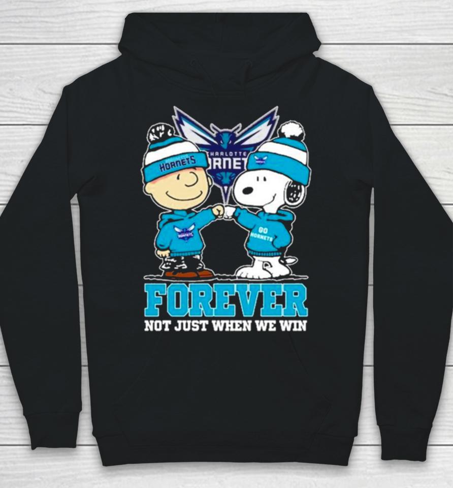 Snoopy Fist Bump Charlie Brown Charlotte Hornets Forever Not Just When We Win Hoodie