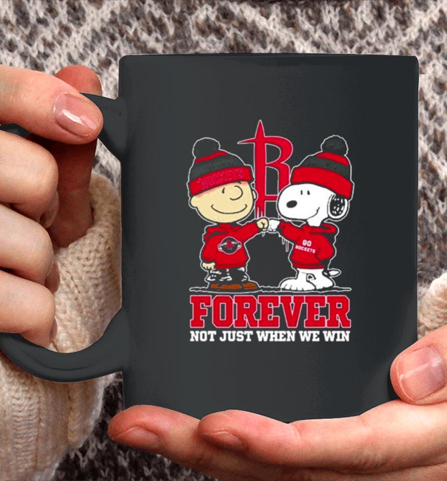 Snoopy Fist Bump Charlie Brown Houston Rockets Forever Not Just When We Win Coffee Mug