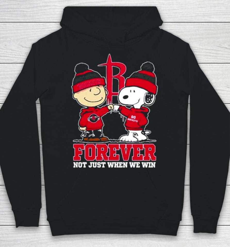 Snoopy Fist Bump Charlie Brown Houston Rockets Forever Not Just When We Win Hoodie