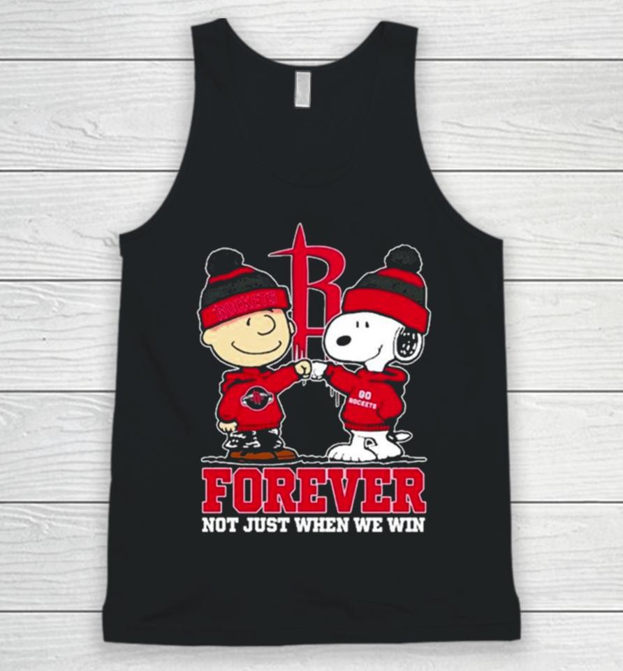 Snoopy Fist Bump Charlie Brown Houston Rockets Forever Not Just When We Win Unisex Tank Top