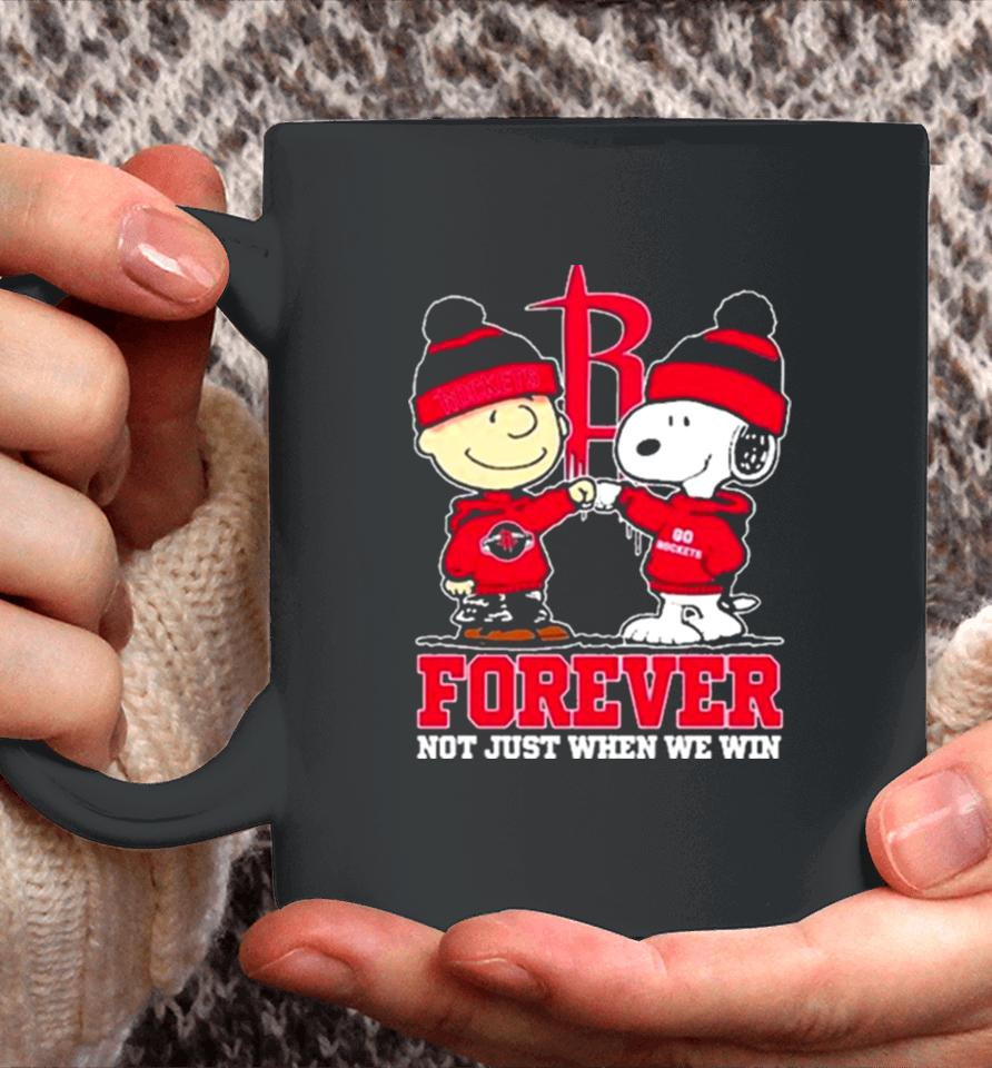 Snoopy Fist Bump Charlie Brown Houston Rockets Forever Not Just When We Win Sshirts Coffee Mug