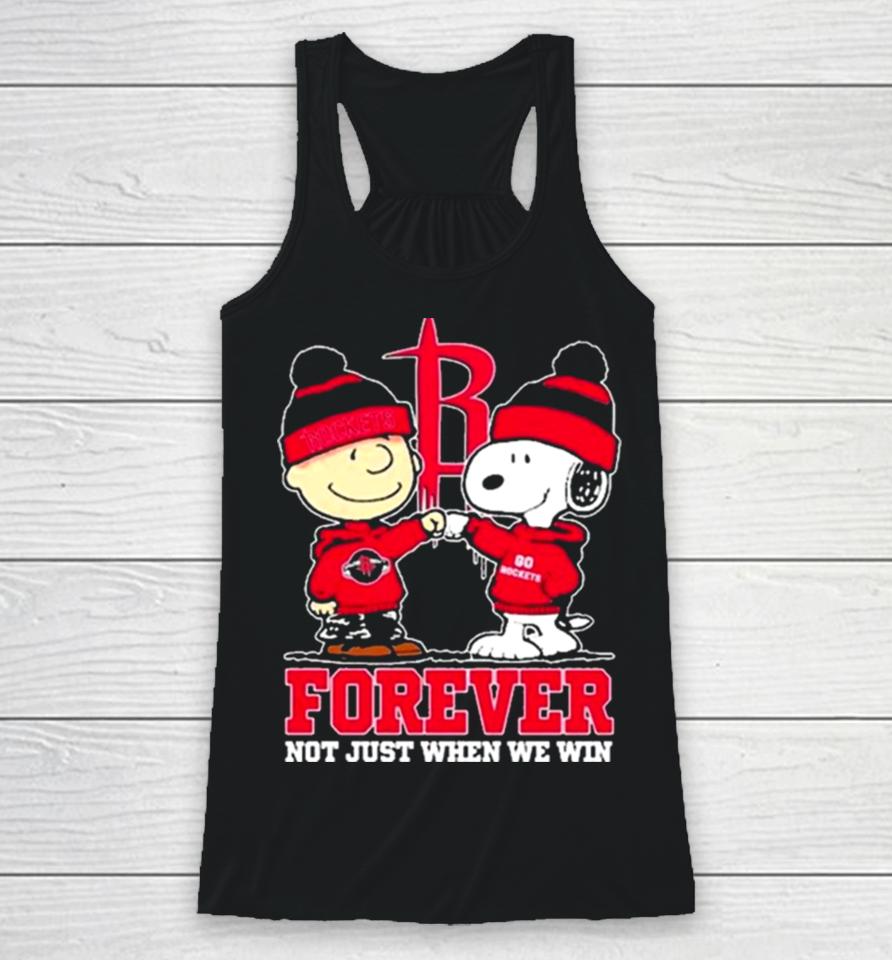 Snoopy Fist Bump Charlie Brown Houston Rockets Forever Not Just When We Win Sshirts Racerback Tank