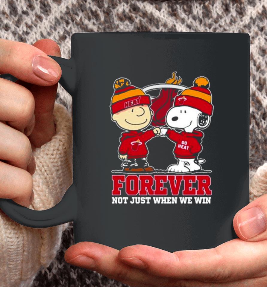 Snoopy Fist Bump Charlie Brown Miami Heat Forever Not Just When We Win Coffee Mug