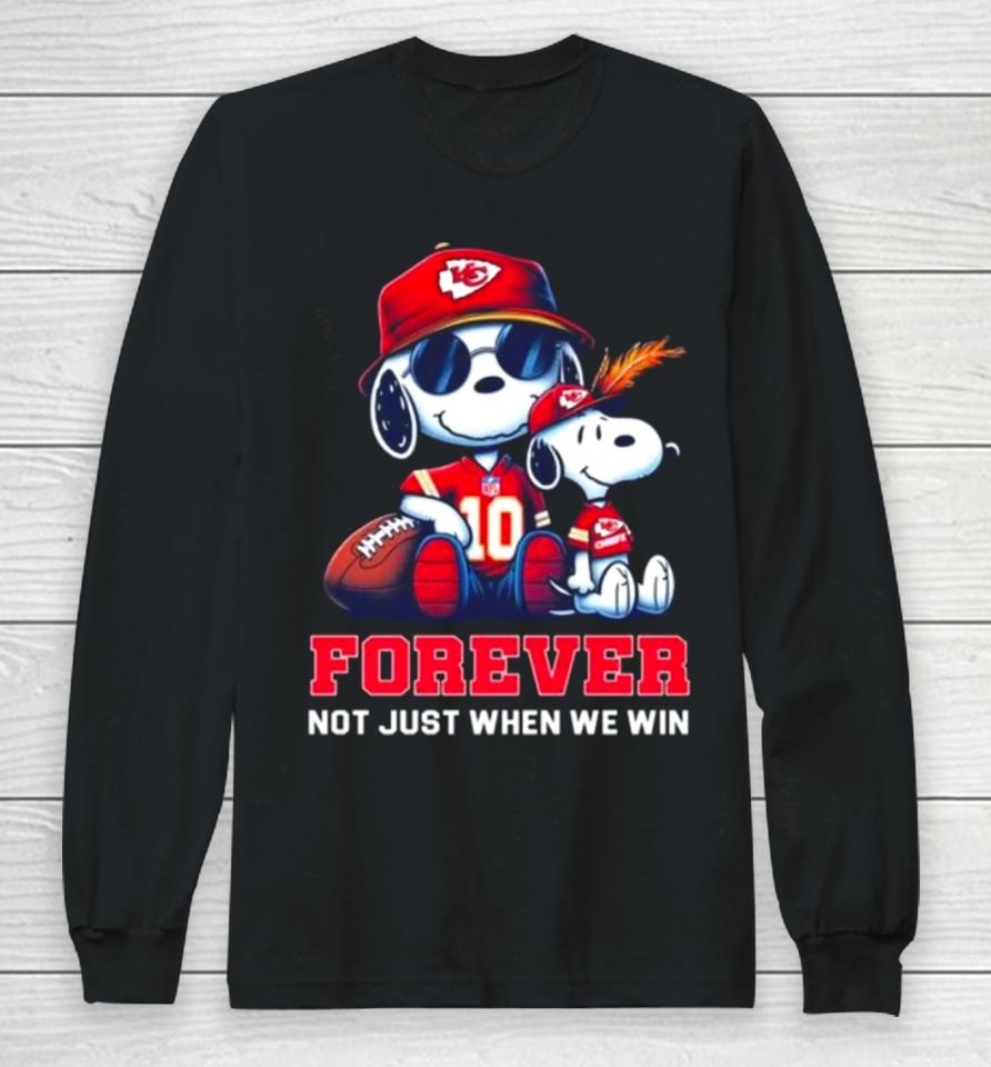 Snoopy Kansas City Chiefs 2024 Forever Not Just When We Win Long Sleeve T-Shirt