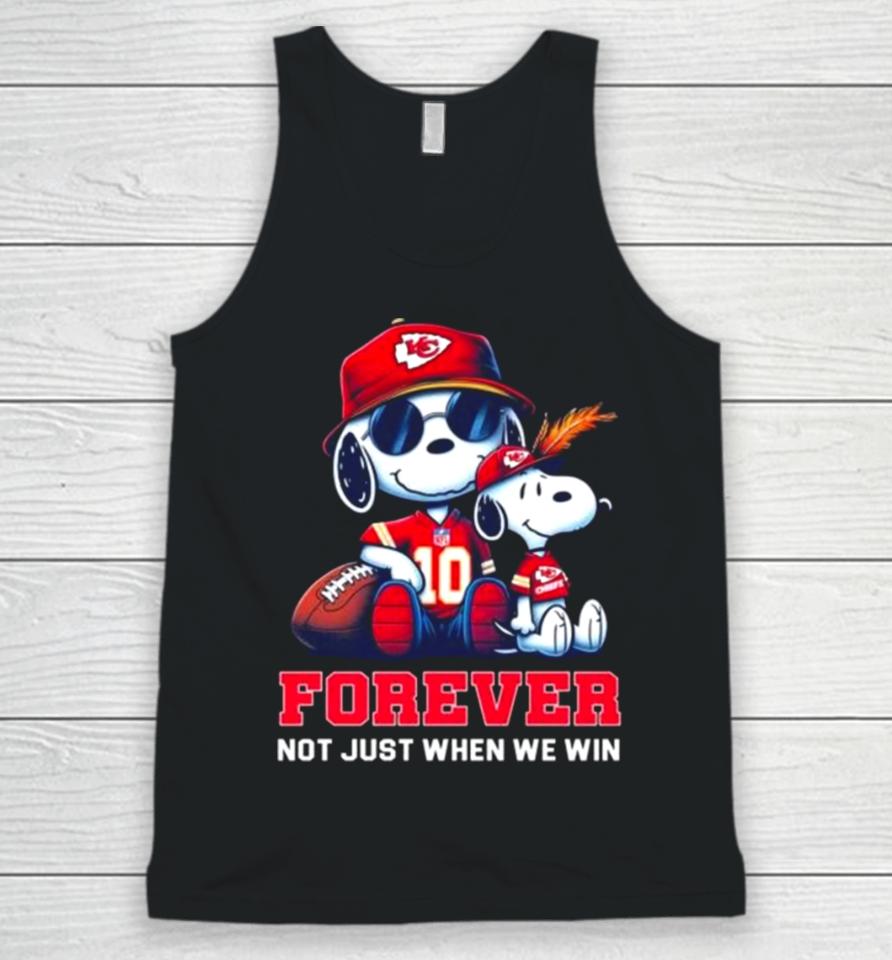 Snoopy Kansas City Chiefs 2024 Forever Not Just When We Win Unisex Tank Top