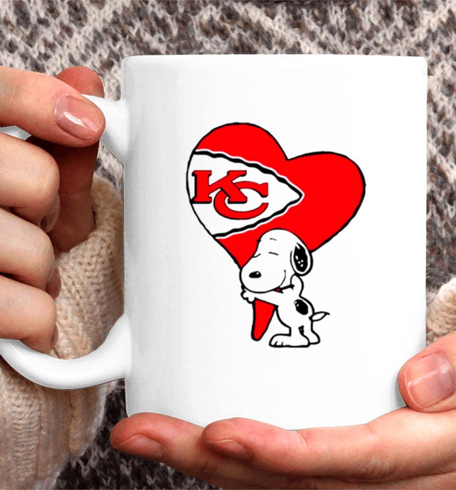Snoopy Kc Kansas City Chiefs Heart Love Cartoon Football Coffee Mug