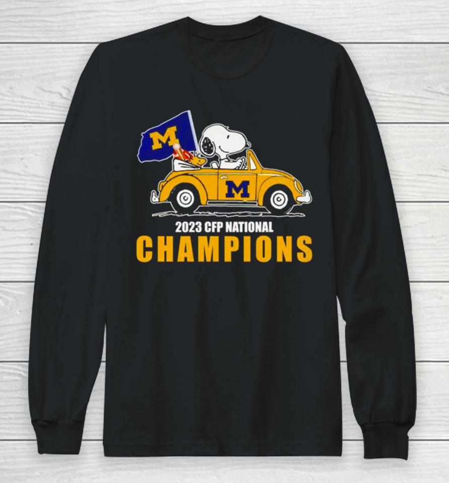 Snoopy Michigan Wolverines 2023 Cfp National Champions Long Sleeve T-Shirt