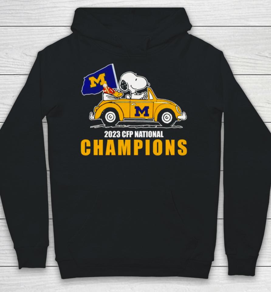 Snoopy Michigan Wolverines 2023 Cfp National Champions Hoodie
