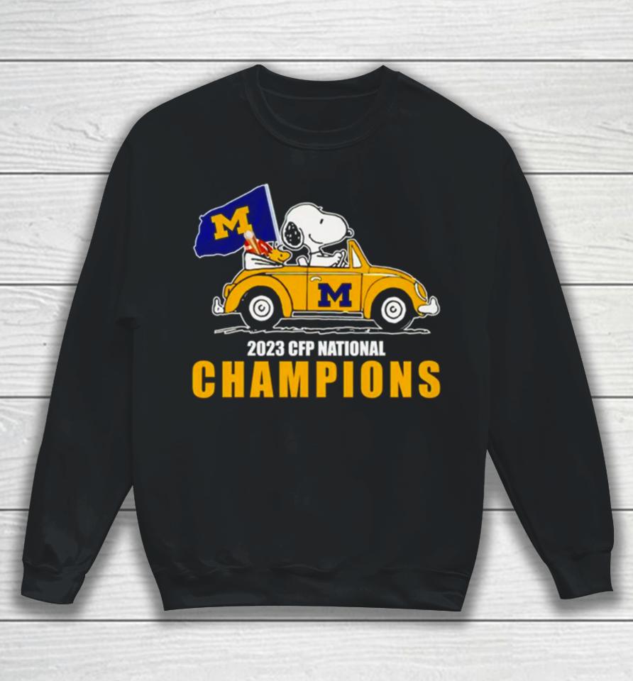 Snoopy Michigan Wolverines 2023 Cfp National Champions Sweatshirt