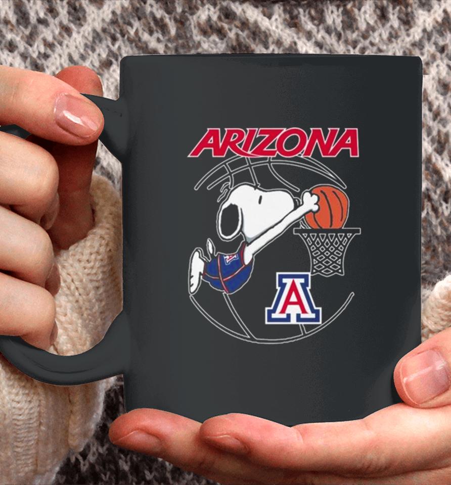 Snoopy Playing Basketball Arizona Wildcats 2024 Coffee Mug