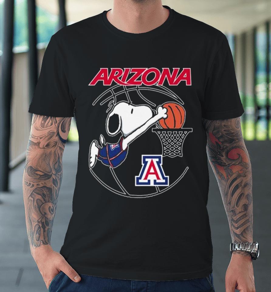 Snoopy Playing Basketball Arizona Wildcats 2024 Premium T-Shirt