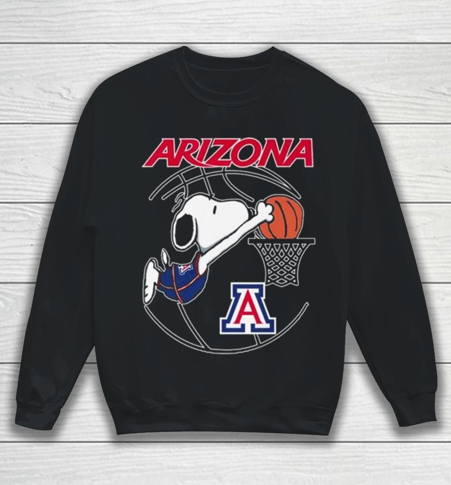 Snoopy Playing Basketball Arizona Wildcats 2024 Sweatshirt