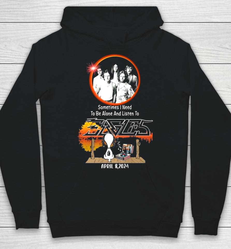 Snoopy Sometimes I Need To Be Alone And Listen To Eagles 2024 Hoodie