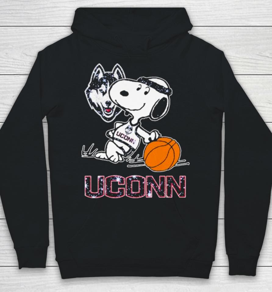 Snoopy Uconn Huskies Basketball Hoodie