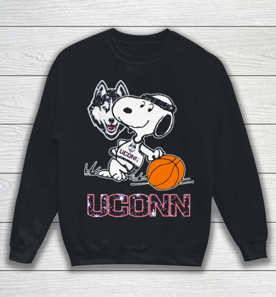 Snoopy Uconn Huskies Basketball Sweatshirt