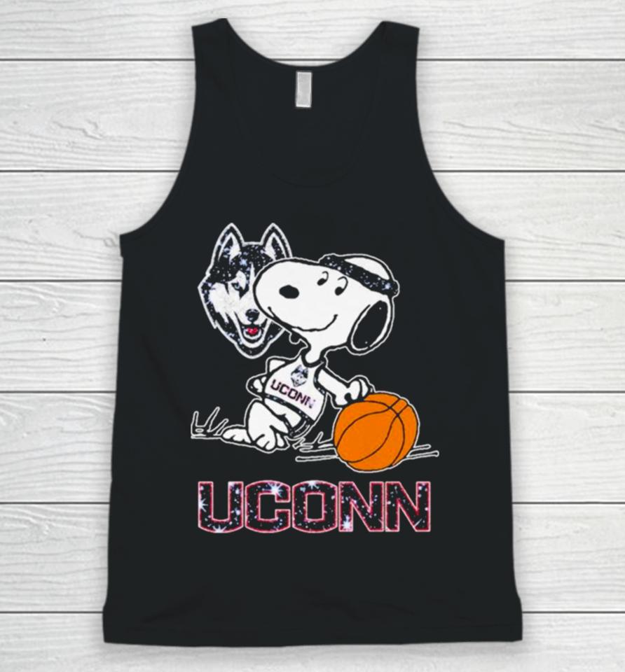 Snoopy Uconn Huskies Basketball Unisex Tank Top