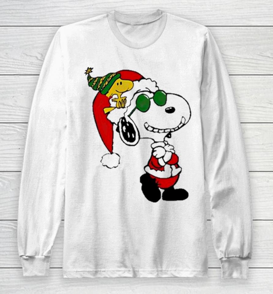 Snoopy Woodstock Peanuts Merry Christmas Long Sleeve T-Shirt