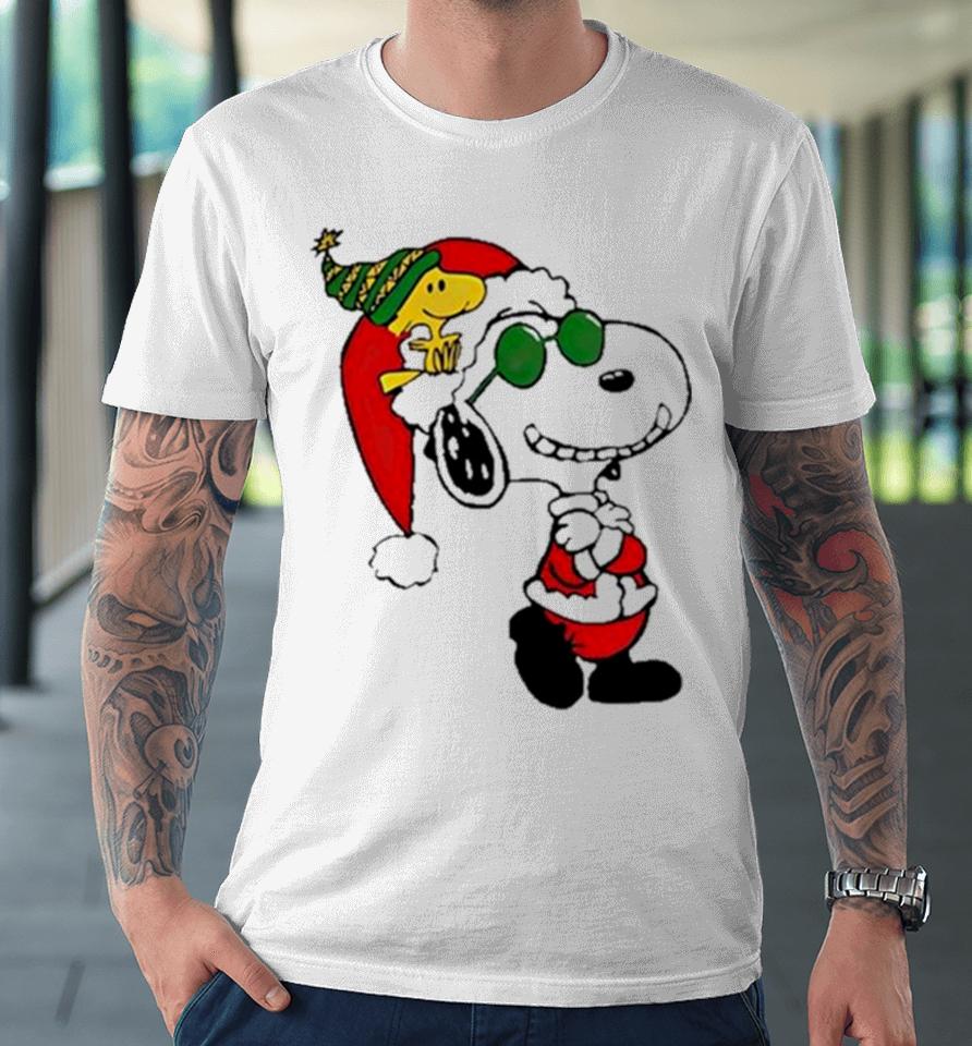 Snoopy Woodstock Peanuts Merry Christmas Premium T-Shirt